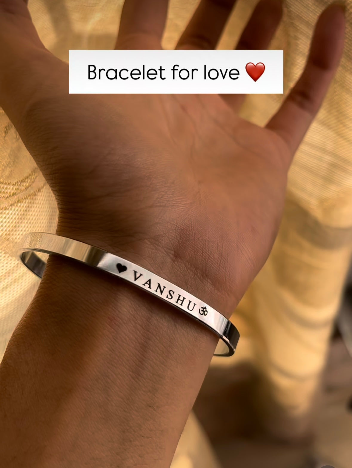 Customised name bracelet