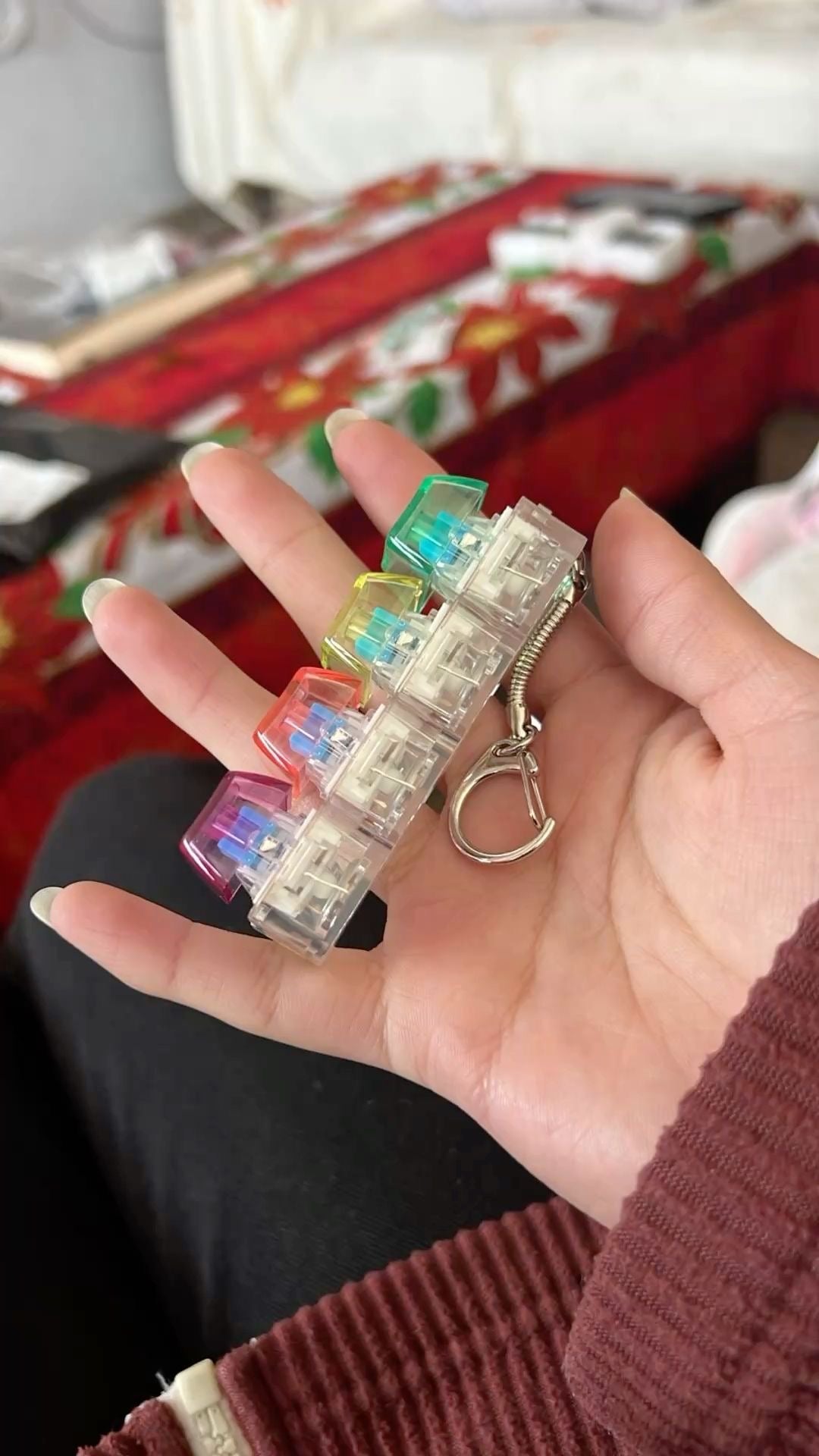 Stress relief keychain