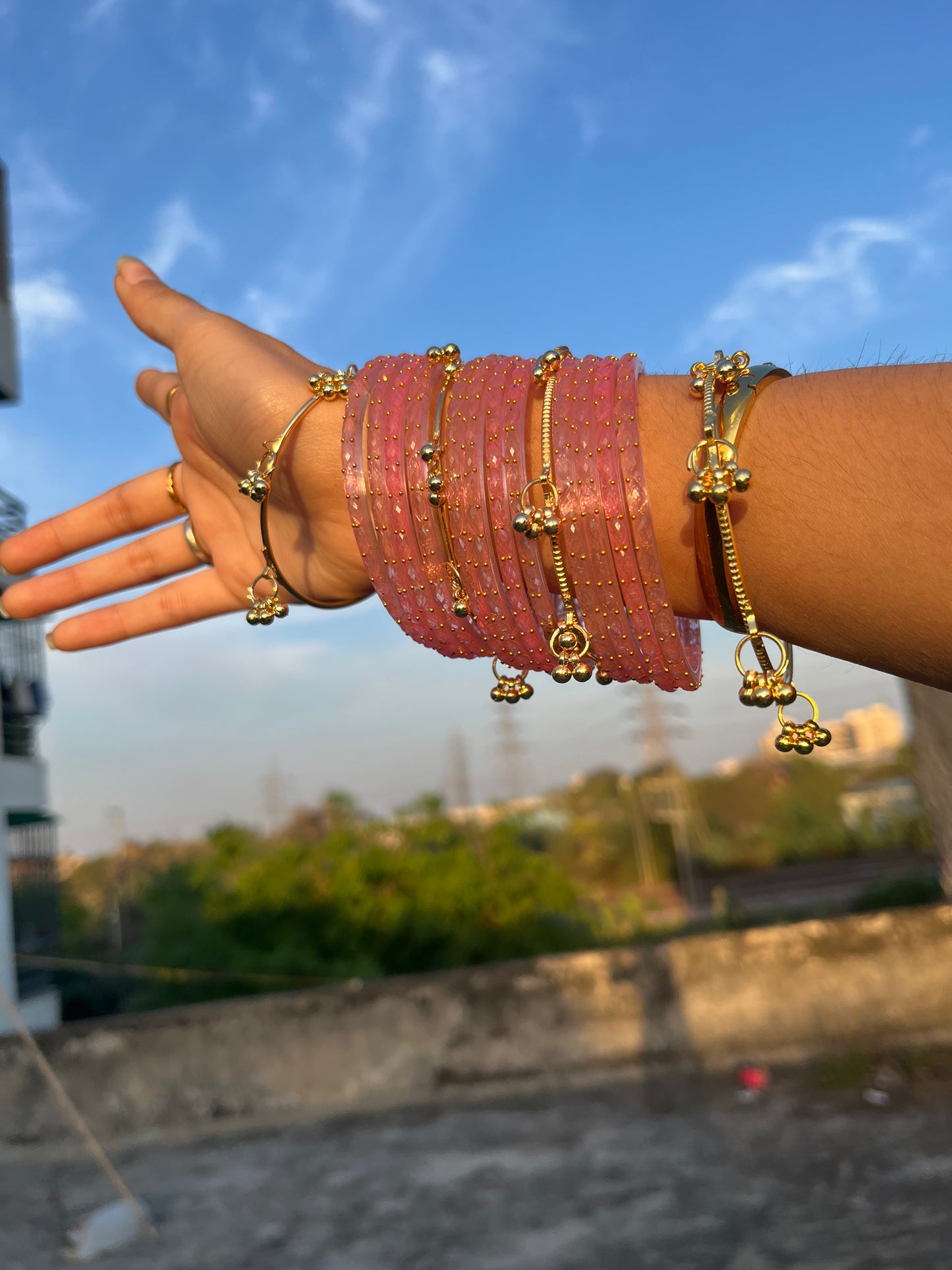 Kashmiri rose gold bangles